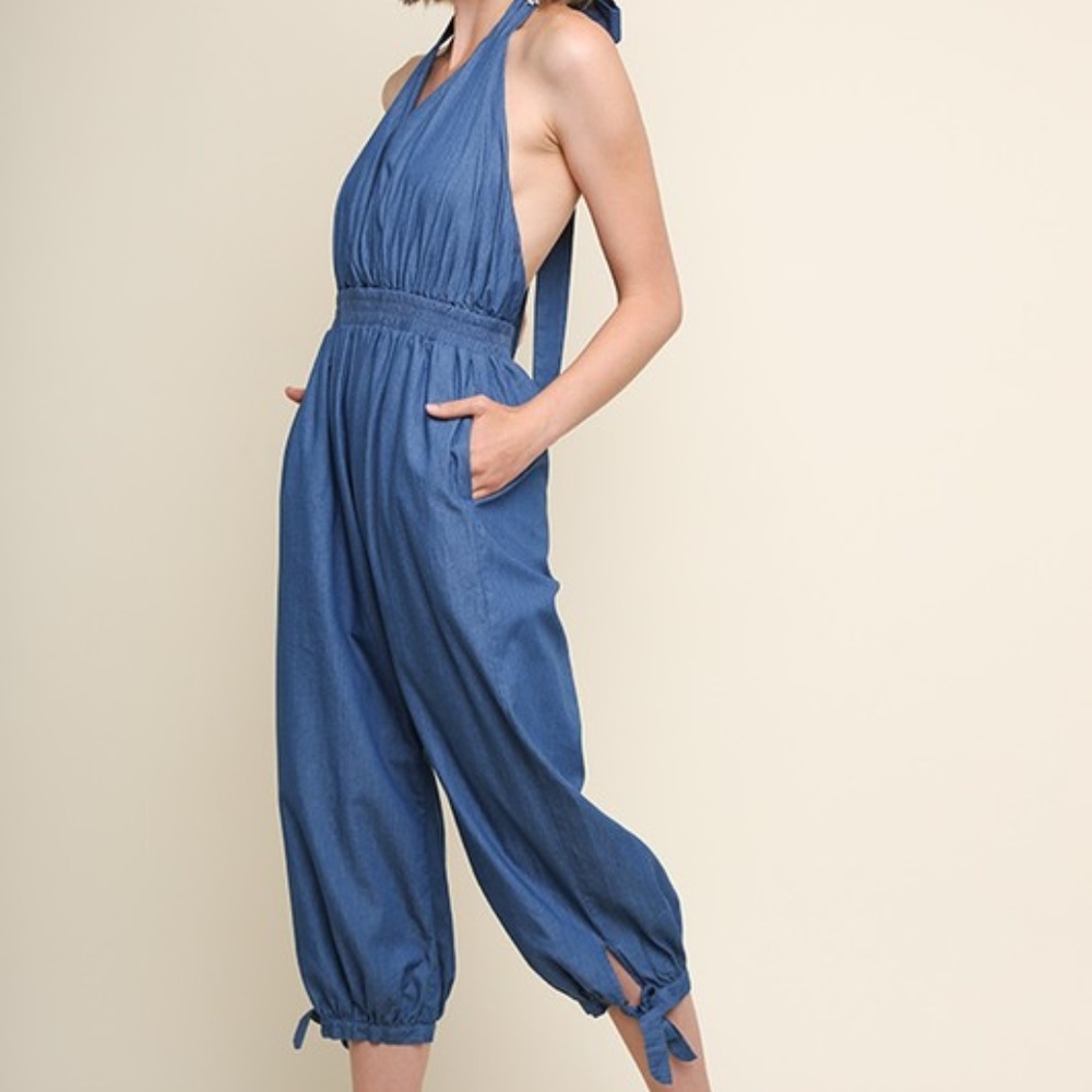 💥NEW ARRIVAL💥Denim Cropped Jumpsuit